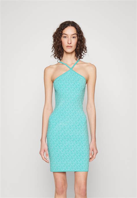 michael kors türkis kleid|michael kors runway dresses.